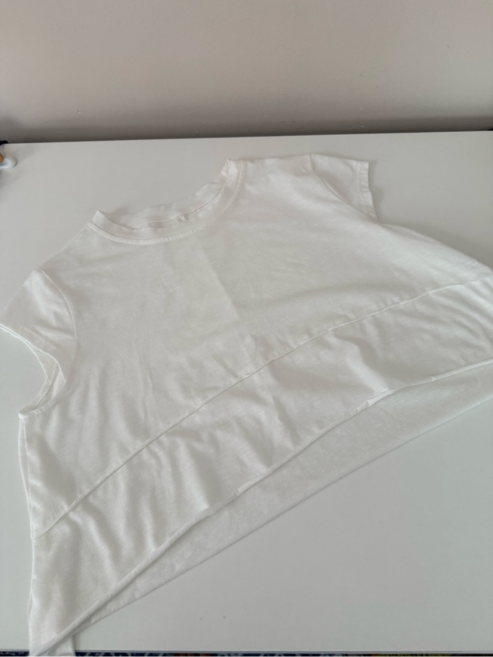 White Cropped Top